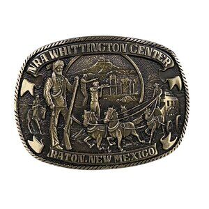Belt Buckle NRA Whittington Center Raton New Mexico LE Solid Brass 1985